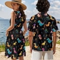 thumbnail image 4 of KUIFORTI Matching Couple Outfits Spring Women's Casual Dresses & Men's Hawaiian Shirt Cute Dinosaur Fashion Clothing with Soft Fabric for Beach Seaside, 4 of 6