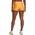 thumbnail image 2 of Under Armour Women's HeatGear Mid Rise Shorty, (801) Formula Orange / / White, X-Small, 2 of 4