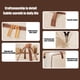 thumbnail image 5 of Bolsa de almacenamiento extragrande y resistente | Asas reforzadas y doble cremallera | Algodón grueso | Organizador de ropa | Impermeable, plegable y ahorra espacio | 60 x 45 x 30 cm, beige, 5 of 7