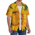 thumbnail image 2 of Disketp Vibrant Sunflower Painting Men's Hawaiian, Shirts Button Down Holiday Beach Shirts-{sizeName}-XX-Large, 2 of 5