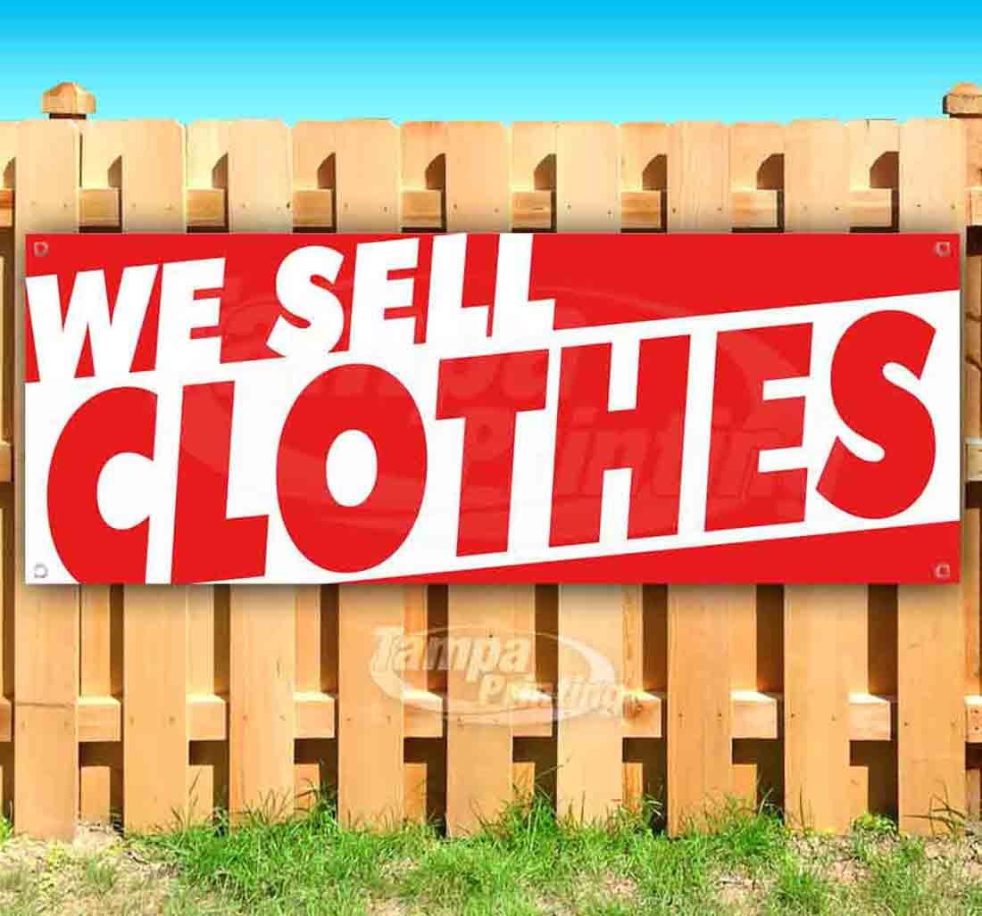 Vintage Clothing Now Open 13 oz Banner Non-Fabric Heavy-Duty Vinyl Single-Sided with Metal Grommets Vintage Clothing Now Open 13 oz Banner Non-Fabric Heavy-Duty Vinyl Single-Sided with Metal Grommets