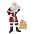 thumbnail image 1 of Txlixc Traje de Santa Claus, sombrero + Chal + abrigo + pantalones sueltos + zapatos + guantes + cinturón, traje de terciopelo para adultos / niños Txlixc moda, 1 of 8