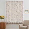 thumbnail image 3 of Beige Pink Floral Sheer Curtains 84 Inches Long, Spring Flowers Light Filering Curtains, Breathable Simi Curtain Privacy Drapes for Living Room Bedroom Lightweight Window Treatment, 3 of 9