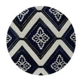 thumbnail image 4 of WYYP Diamond Pattern Round Tablecloth - Outdoor Picnic Camping and Indoor Kitchen Dining Party Table Decoration - 100% Polyester Fiber White, 4 of 8