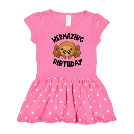 

Inktastic Webmazing Birthday Cute Baby Spider Gift Toddler Girl Dress