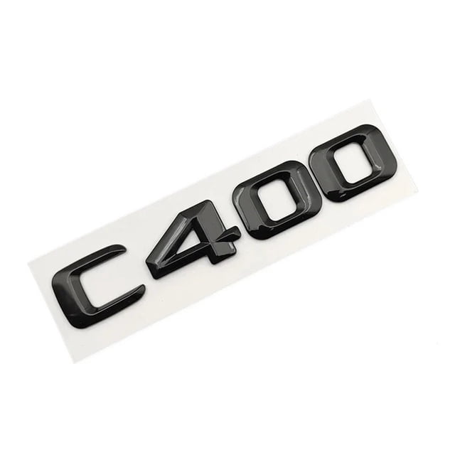 ZWP ABS Black Car Letters Trunk Badge Logo Sticker Compatible With Mercedes C200 C300 C400 W205 W204 4MATIC