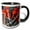 Black/White, variant on 3drose, Usa, Massachusetts, Cape Ann, Rockport, Cluster of Lobster Buoys, 11oz Two-tone Yellow Mug