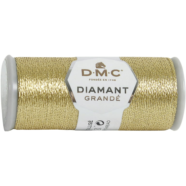 Metallic Embroidery Thread | No. L4 - Light Gold | 500 Meter Cones (550  Yards) | 25 Brilliant Shiny Colors | For Machine Embroidery