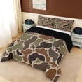 thumbnail image 2 of Erosebridal Duck Hunter Camouflage Queen Comforter Set,Green Camo Rustic Farmhouse Hunting Bedding Comforter Set For Adults Kids,Reversible Black,3 Pieces, 2 of 7