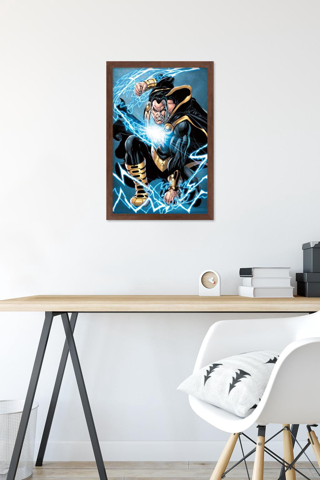 DC Comics - Black Adam - Lightning Wall Poster, 14.725" x 22.375", Framed