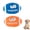 Orange & Blue, variant on Yippzo Interactive Dog Football Toys, Squeaky Rugby Ball Set, Rubber Training Balls for Medium Large Dogs, Teeth Cleaning Chew Toys with Textured Surface