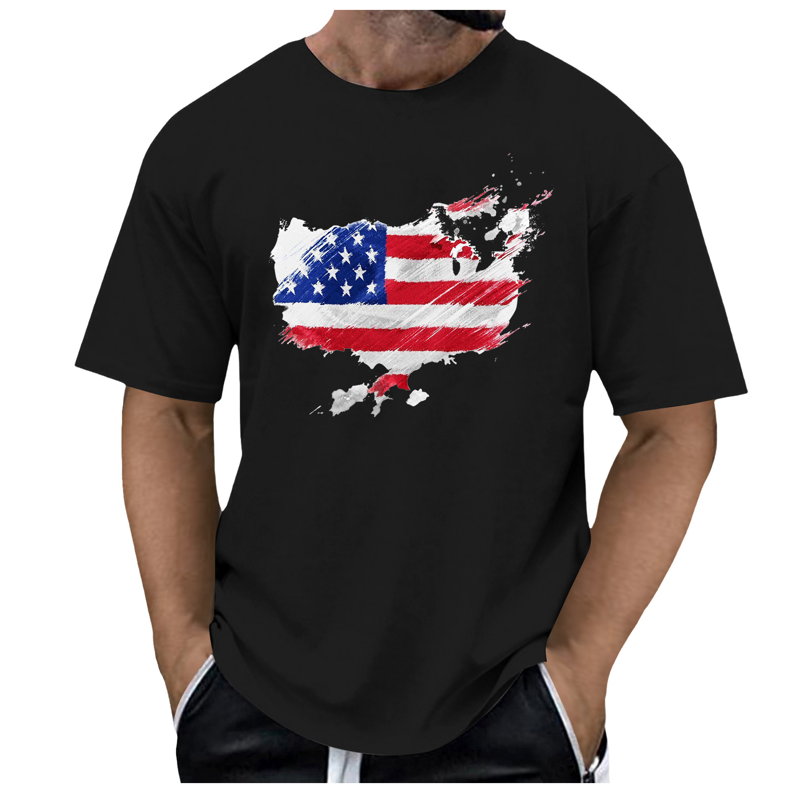 EHQJNJ Vintage T Shirts Graphic Men Independence Day Fashion