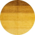 thumbnail image 1 of Ahgly Company Indoor Round Abstract Deep Yellow Abstract Area Rugs, 8' Round, 1 of 6