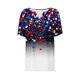 thumbnail image 3 of Blusas de Verano de las Mujeres Casual Gradiente Manga Corta V-Cuello Superior, Ligera Imitación de Tela de Estante para la Primavera Y el Verano Diario Y de Fiesta, 3 of 5