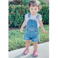 thumbnail image 3 of KIDSCOOL SPACE Baby Boy Girl Jean Shorts,Toddler Denim Cute Summer Shortalls,Light Blue,2-3 Years, 3 of 7