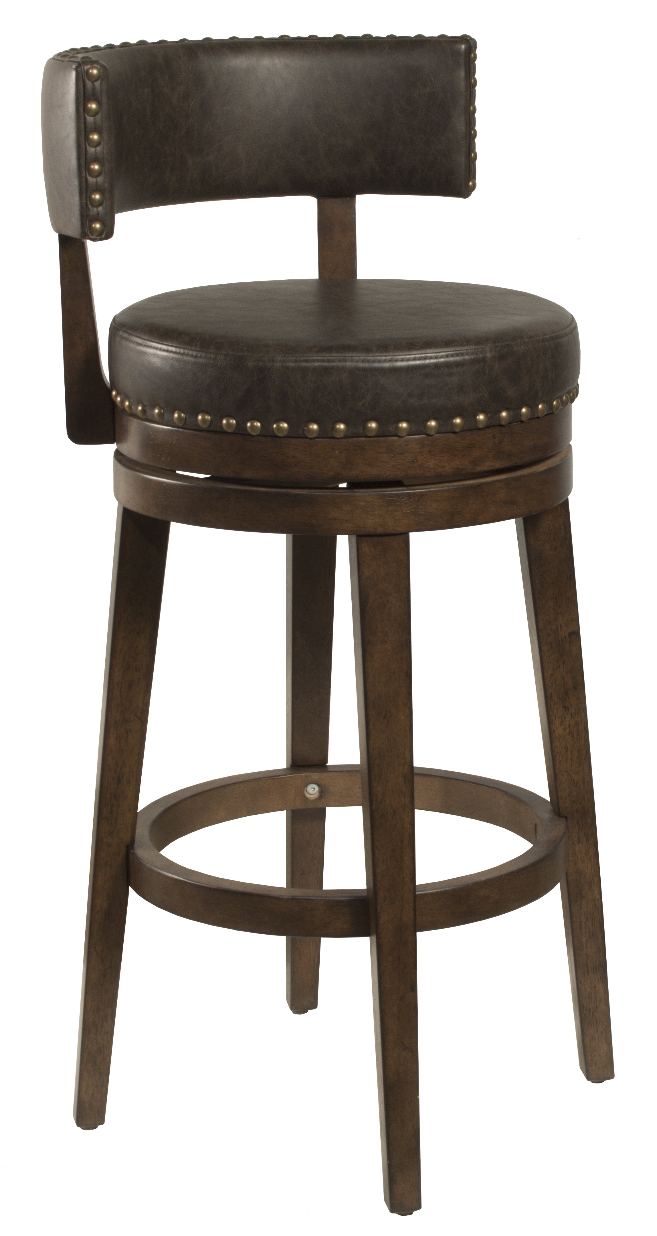 Hillsdale Furniture Lawton Wood Counter Height Swivel Stool, Walnut