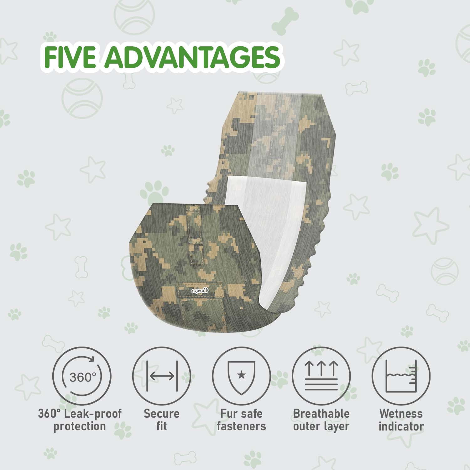 COCOYO Y13 Disposable Male Dog Wraps, Medium Size, 84 Count, Super Absorbent, Breathable