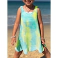 thumbnail image 2 of WIBACKER Toddler Girls Hollow Out Knitted Swimsuit Cover Up Little Kids Fashion Tie Dye Coverups Beach Dress 3-7 Years, 2 of 8