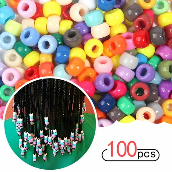 DESIGNICE 100Pcs Jewelry Accessories Lightweight and Comfortable Hair Beads Sleek and Stylish Look Versatile for All Outfits Beads for Hair,Red1