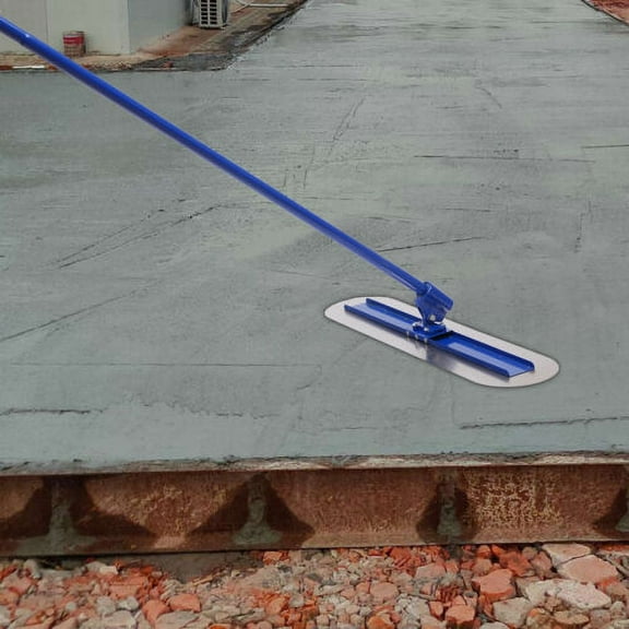 Concrete Trowel Cement Finishing Tool Round End Stainless Steel 48 x 8 Inch