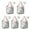 White Christmas Snowman, variant on 5 Pack Foldable Shopping Bag,White Christmas Nutcracker Pattern Reusable Grocery Bags with Pockets,Large Reusable Tote Bags with Handles Waterproof & Lightweight