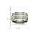 thumbnail image 6 of Titanium Grooved 10mm Brushed and Polished Band Size: 12; for Adults and Teens; for Women and Men, 6 of 6