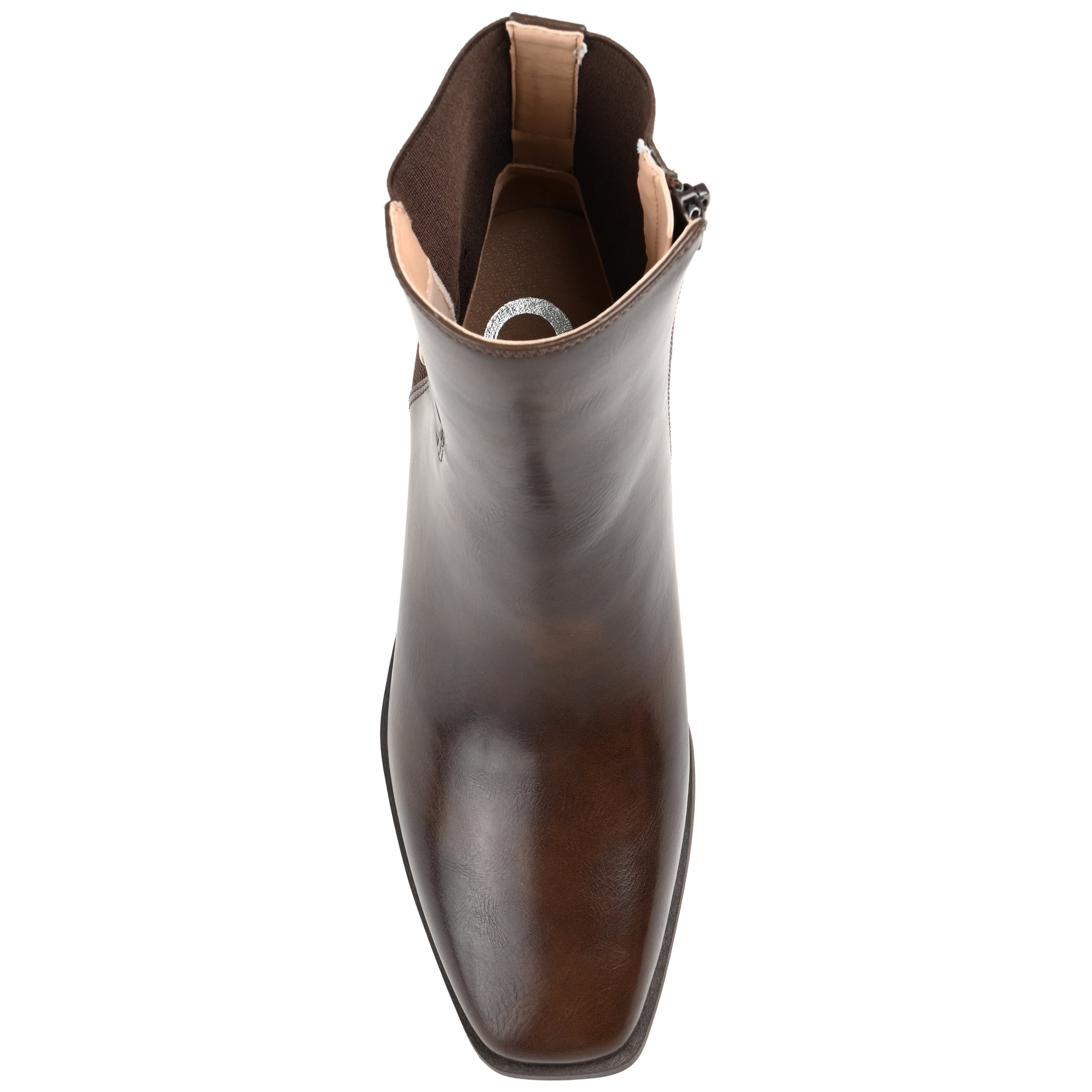Journee Womens Aubrie Inside Zip Stacked Heel Booties, Widths Available