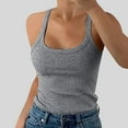 thumbnail image 3 of Wangmeiwg Women's Sweater Vest for Layering - Stylish Ribbed Spaghetti Strap Tank Top Camisole for Everyday Wear Grey XL, 3 of 4