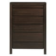 thumbnail image 2 of Oxo 51 Inch Tall Dresser Chest, 5 Drawers, Carved Handles, Dark Brown Wood, 2 of 8