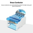 thumbnail image 2 of Mistaha 4 Layer Single Phase Terminal Distribution Box with Transparent Cover, Rail-Mounted Wire Junction Box, Electrical Protection Box, White + Blue, JH8407, PA Nylon Shell, UL94V-2 Flame, 2 of 6