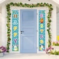 thumbnail image 5 of POLISE Spaces Easter Couplets Banner with Eggs Rabbits, 70.9 Inch Long Spring Festive Door Hanging Decor, Polyester Fabric Party Backdrop for Home Porch Mantel Wall Photo Booth Decoration, 5 of 6