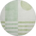 thumbnail image 2 of Addison Rugs Mayfield Premium Machine Washable Transitional Geometric Green Round Rug, 8' x 8', 2 of 6