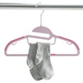 thumbnail image 4 of Simplify Kid's Non Slip Plastic Collar Saver Clothing Hangers, 12 Pack, Pink, 4 of 10