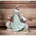 thumbnail image 2 of Ceramic Lady Dog Bicycle Figurine 10.5" Gift for Dog Lovers, 2 of 3