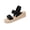 Black, variant on Women's Platform Wedges Sandals Slingback Lightweight Low Wedge Comfortable Slip On Casual Outdoor Walking Sandals Black