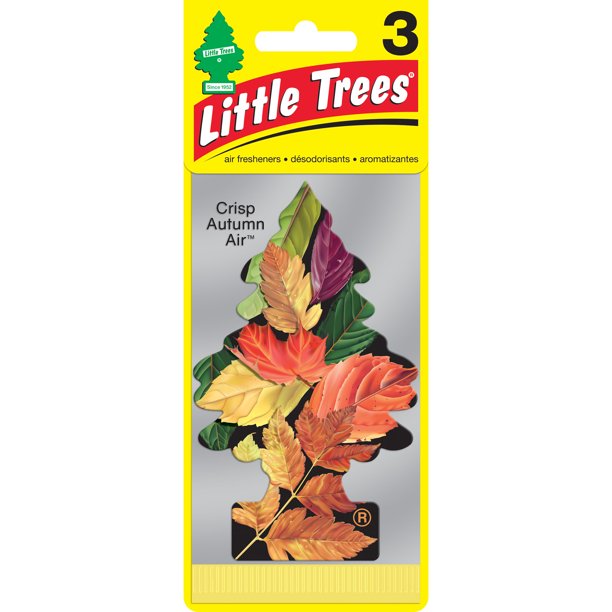 Little Trees Air Freshener Crisp Autumn Air Fragrance. 3Pack
