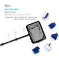thumbnail image 4 of Aquarium Fish Tank Clean Set, 6 in 1 Multipurpose Aquarium Cleaning Kit with Algae Scraper Sponge Brush Gravel Rake Plant Fork Fishing Net Spoon Net, 4 of 7