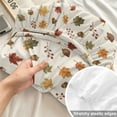 thumbnail image 4 of Full Size Fitted Sheet Set - Maple Leaves Fall 3 Piece Bedding Sets 16" Deep Pocket Fitted Sheet with 2 Pillowcases, Autumn Ditsy Botanical Thanksgiving Brushed Microfiber Hotel Luxury Bed Sheets, 4 of 9
