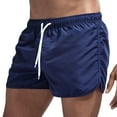 thumbnail image 5 of zeranth Summer Low-rise Elastic Waistband Drawstring Beach Surfing Shorts Breathable Side Irregular Trim Men Swimwear Shorts, 5 of 7