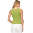 thumbnail image 3 of Women’s Ribbed Scoop Neck Tank, Light Olive, S, 3 of 5