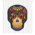 thumbnail image 3 of Ambesonne Tattoo Shower Curtain, Colored Flower Skull, 69"Wx84"L, Multicolor, 3 of 5