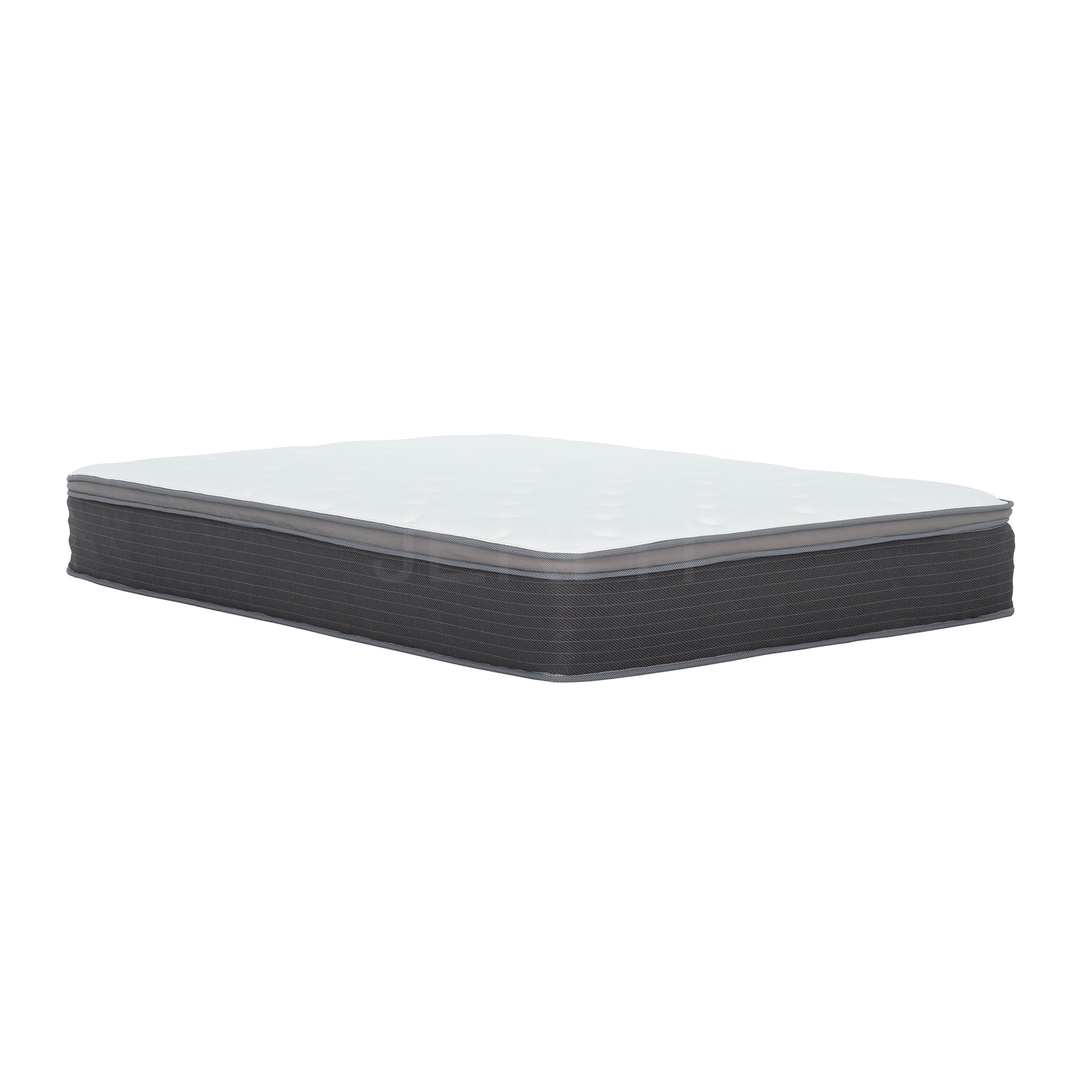 JERFIT 12 Inch King Hybrid Mattress, Plush Euro Pillow Top, Gel Memory Foam, CertiPUR-US Certified, Motion Isolation, Bed-in-a-Box, Grey