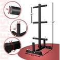 thumbnail image 3 of -Pegs Olympic Weight Plate &; Barbells - Weight Plate Tree Holder &; Vertical Barbell Rack, 3 of 7