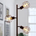 thumbnail image 3 of Brightech Robin Industrial Rustic Pole Tree Floor Lamp w/ 3 Ampoules Vintage Edison, 3 of 10