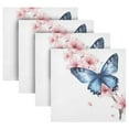 thumbnail image 5 of WOBOGO Blue Butterfly Pink Floral Cloth Napkins 1 Piece Soft Elegant Touch Durable Absorbent Quick Drying for Elegant Dining, 5 of 8