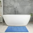 thumbnail image 5 of REGALWOVEN Striped Bathroom Rug, Non-Slip Soft Fluffy Bath Carpet, Water Absorbent Bathmat for Tub, Shower Blue 20" x 32", 5 of 6