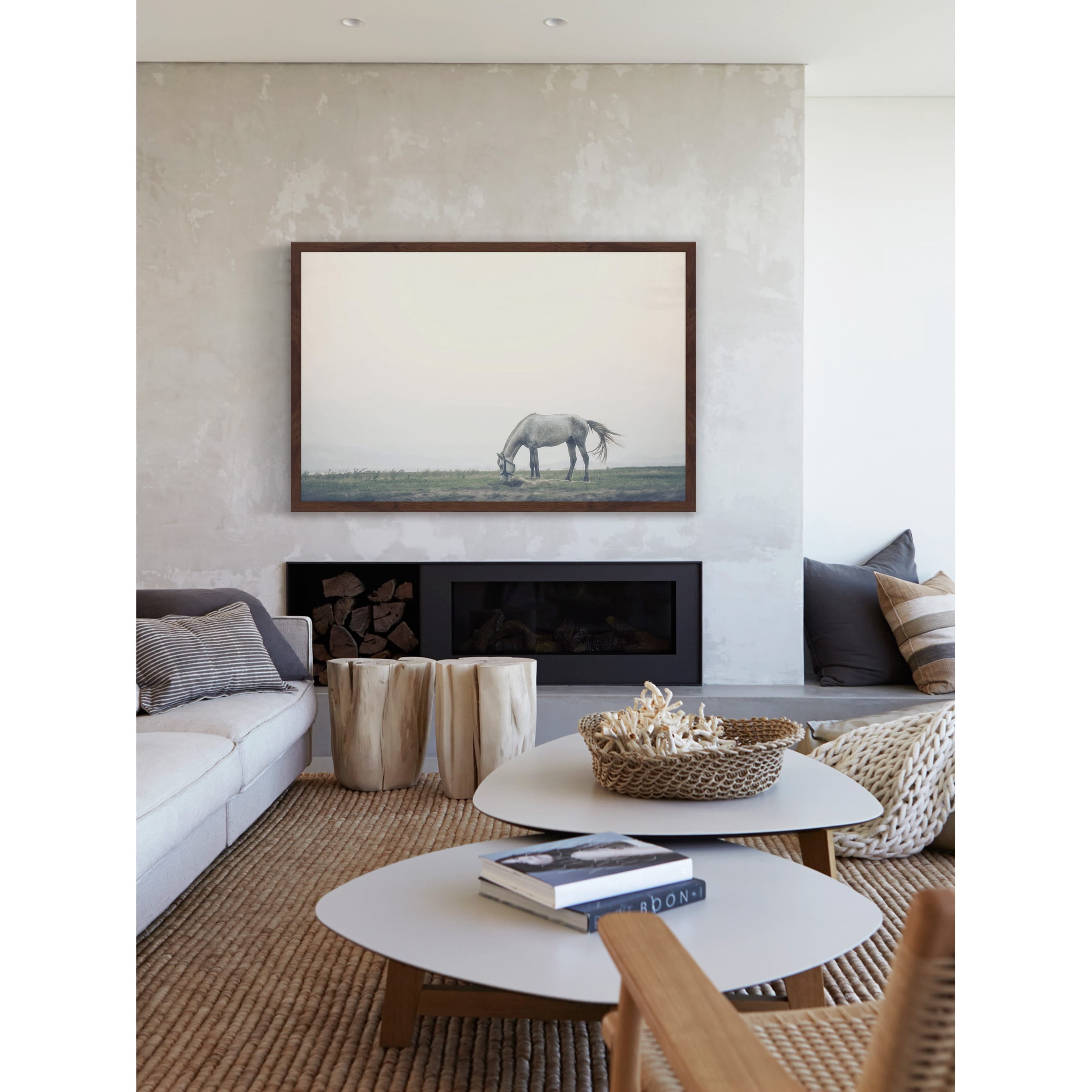 Marmont Hill "Lone Horse Grazing" Framed Painting Print