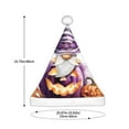 thumbnail image 3 of KLL Christmas Hats for Adults Plush Halloween Gnome With Pumpkins Print Santa Hat Xmas Fluffy Santa Claus Hat for Women Men, 3 of 6