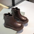 thumbnail image 5 of Toddler Boots,Girls Ankle Boots Stylish Short Boots Comfort Casual Kids Footwear,Toddler Boy Boots,Z02 Brown,8-9 Years, 5 of 9