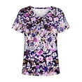 thumbnail image 4 of JeashCHAT Summer V Neck T Shirts for Women Short Sleeve Shirts Cute Printed Tshirt Blouse Casual Tops Loose Fit Graphic Tee, 4 of 5